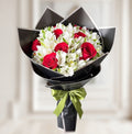 Ramo de rosas Rojas y alstromerias Blancas