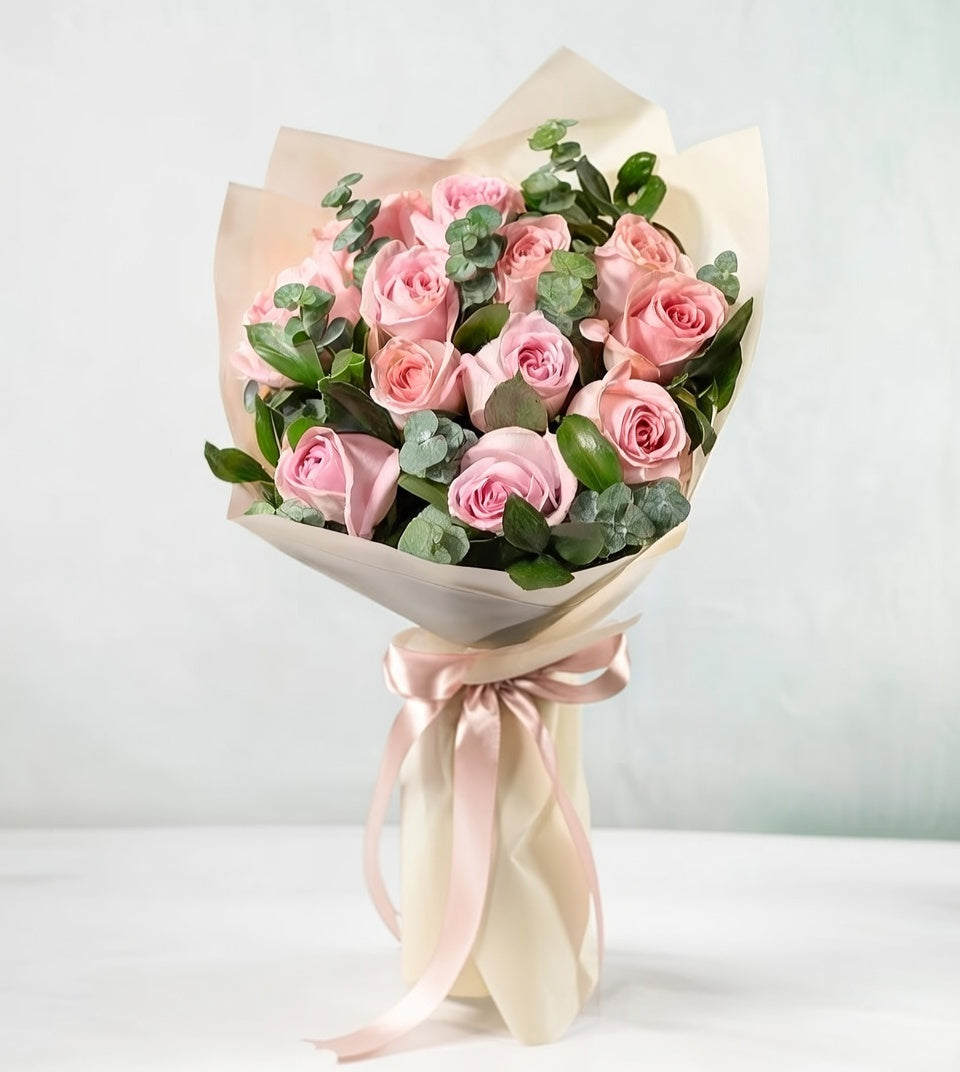 Ramo de 12 Rosas Rosa